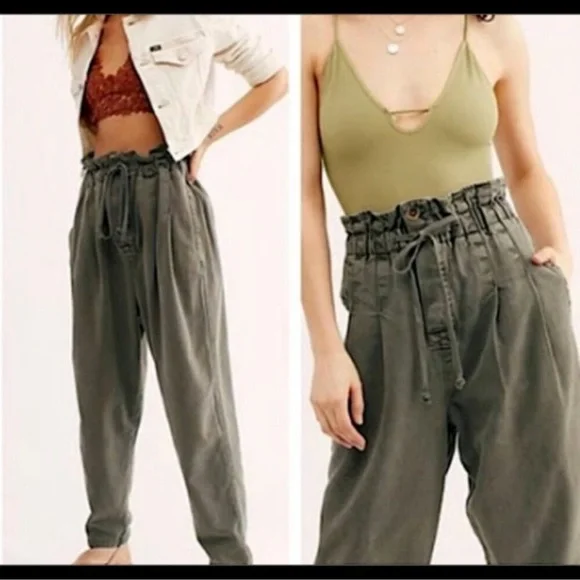 Free People Tab Ankle Cropped Pants - Picture 2 of 6